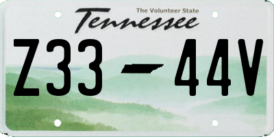TN license plate Z3344V