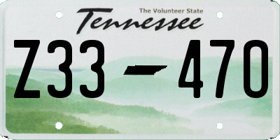 TN license plate Z3347O