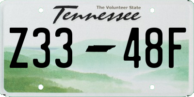 TN license plate Z3348F