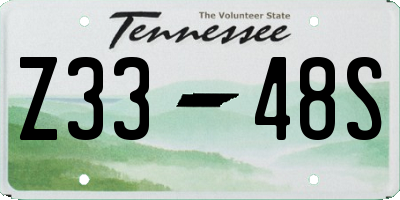 TN license plate Z3348S