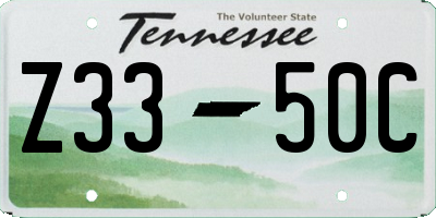 TN license plate Z3350C