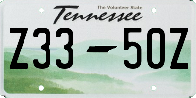 TN license plate Z3350Z