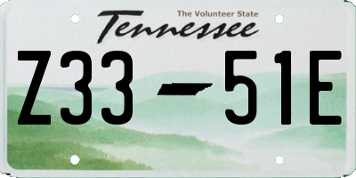 TN license plate Z3351E