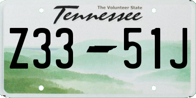 TN license plate Z3351J