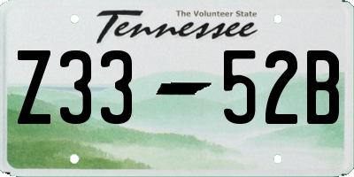 TN license plate Z3352B