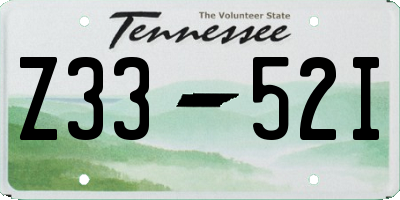 TN license plate Z3352I