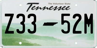 TN license plate Z3352M