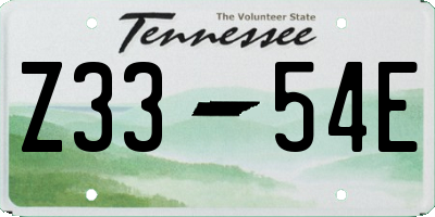 TN license plate Z3354E