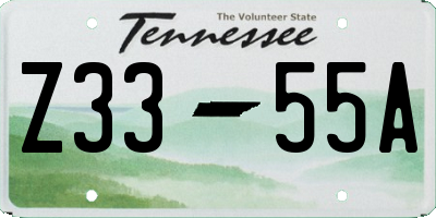 TN license plate Z3355A