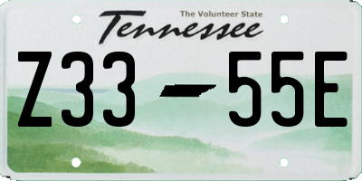 TN license plate Z3355E