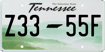 TN license plate Z3355F