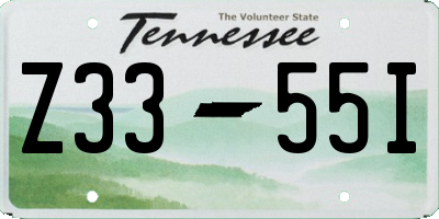 TN license plate Z3355I