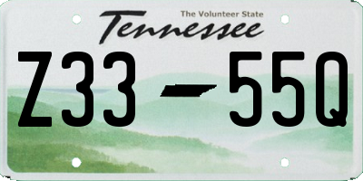 TN license plate Z3355Q