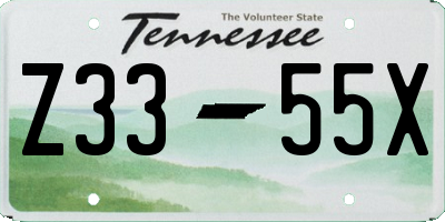 TN license plate Z3355X