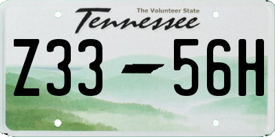TN license plate Z3356H