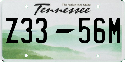 TN license plate Z3356M