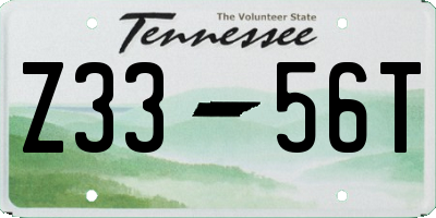 TN license plate Z3356T