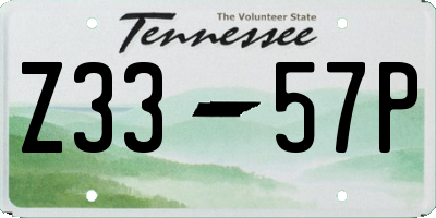 TN license plate Z3357P