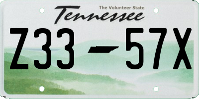 TN license plate Z3357X