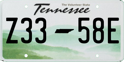 TN license plate Z3358E
