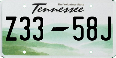 TN license plate Z3358J