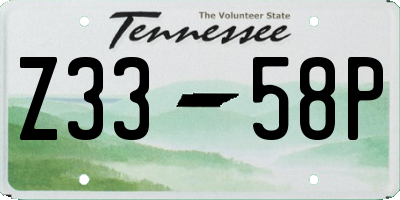 TN license plate Z3358P
