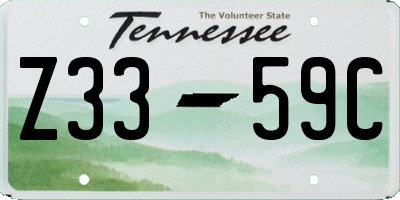 TN license plate Z3359C
