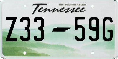 TN license plate Z3359G