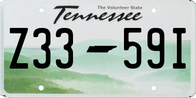 TN license plate Z3359I