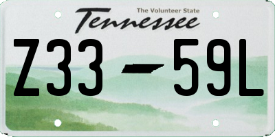 TN license plate Z3359L