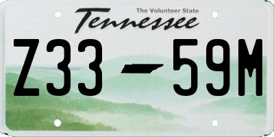 TN license plate Z3359M