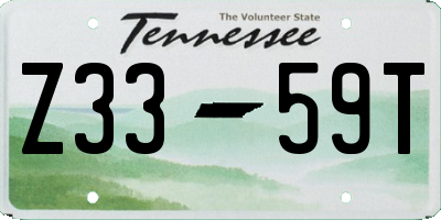 TN license plate Z3359T