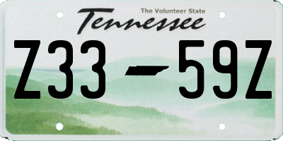 TN license plate Z3359Z