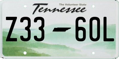 TN license plate Z3360L