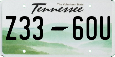 TN license plate Z3360U