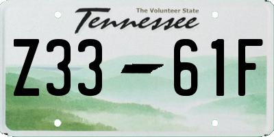 TN license plate Z3361F