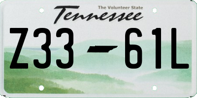 TN license plate Z3361L