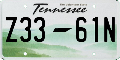 TN license plate Z3361N