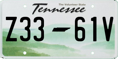 TN license plate Z3361V