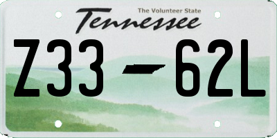 TN license plate Z3362L