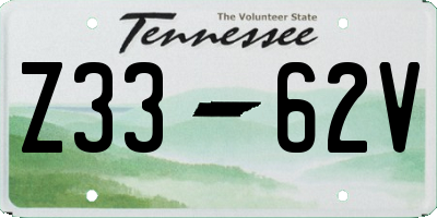 TN license plate Z3362V