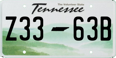 TN license plate Z3363B