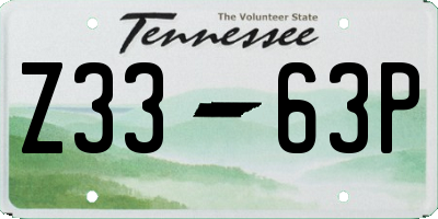 TN license plate Z3363P