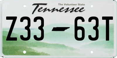 TN license plate Z3363T