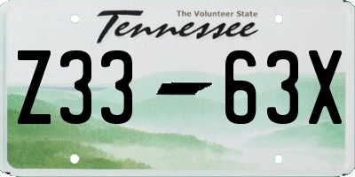 TN license plate Z3363X