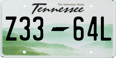 TN license plate Z3364L