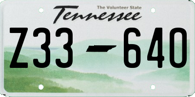 TN license plate Z3364O