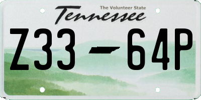 TN license plate Z3364P