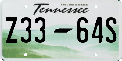 TN license plate Z3364S