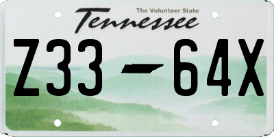 TN license plate Z3364X